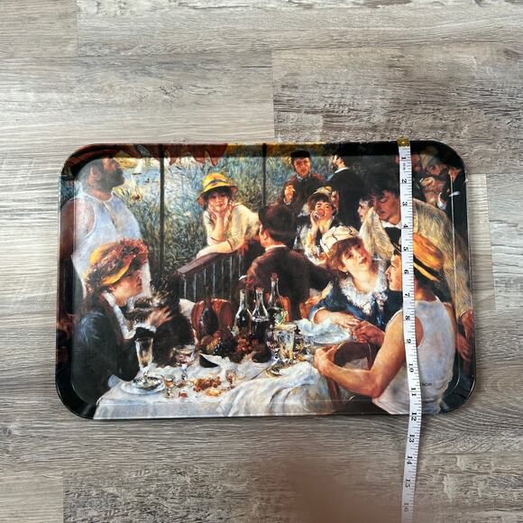 Vintage Renoir Art Tray Made in Italy – Boating Party Serving Platter - Picture 8 of 8